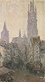 Oil Painting 'La Rue De L'Epicerie A Rouen, 1892 By Claude Monet' Printing On High Quality Polyster Canvas , 16x29 Inch / 41x74 Cm ,the Best Living Room Decor And Home Decoration And Gifts Is This Beautiful Art Decorative Canvas Prints