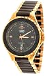 Oniss #ON8012-MRG Men's Rose Gold Trim Swiss Quartz Burgandy Ceramic and Stainless Steel Watch