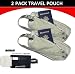 2 Pack Travel Pouch Compact Security/ Hidden Money Belt WAIST UP TO 44