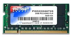Patriot PSD22G6672S Signature PC2-5300 DDR2 667MHz 2GB SODIMM CAS 5 Module