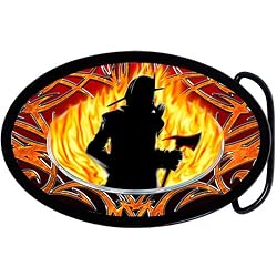 Tribal Design Firefighter Belt Buckle