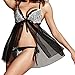 ANDI ROSE Women Sexy Lingerie Sheer Underwear Babydoll Dress Sleepwear