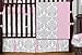 Sweet Jojo Designs Pink, Gray and White Elizabeth Baby Girl Bedding 9pc Crib Set