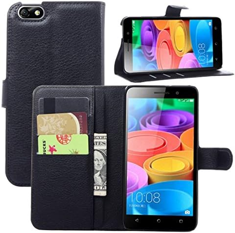 Huawei glory 7 phone Case Wallet Case, New Fashion Colorful Design Case cover, Premium PC + Leather Cover Folio case cover for Huawei glory 7 Mobile Phone Case (Wallet-Black)