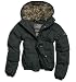 Sports : S&T 75 Highbury Winter Jacke m. Kapuze Schwarz