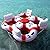 Solstice Super Chill 4 Person Island, White/Red