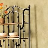 Saint Pierre Bakers Rack with Rattan Storage Baskets
