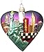 Kurt Adler Glass New York Cityscape Ornament, 3.75-Inch