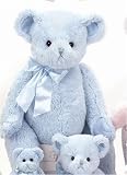 Giant Plush Teddy Bear in Blue for Baby Boy by Bearington