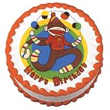 Lucks Edible Image Sock Monkey Birthday, 1-Each