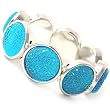 Round Aqua Stretch Bangle Bracelet Fashion Jewelry