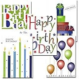 Birthday Note Card Assortment - box of 30 cards & 32 envelopes