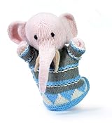 ChunkiChilli Organic Cotton Elephant Puppet Toy
