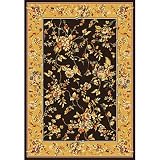 KAS Oriental Rugs. Inc. Alexandria 2 x 3 Alexandria Black/Gold Rose Garden Area Rug