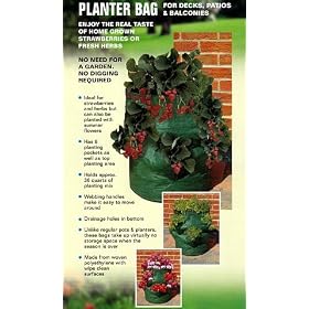 Strawberry or Herb Planter Bag for Decks, Patios and Balconies