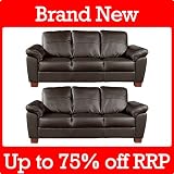 Naples 3+3 Brown Luxury Leather Sofa
