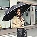 HeartAcc Fully Automatic Umbrella 3 Fold Auto Open/Close Umbrella Windproof Rainproof with Retail Package(black)