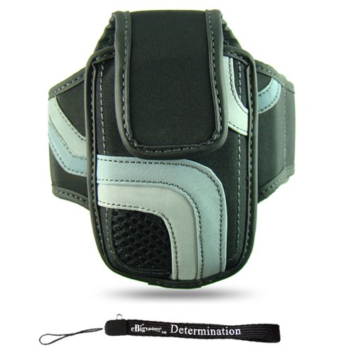 Black Adjustable Deluxe Sportband / Workout Armband with Adaptable Neck Strap for HTC G2 Reviews