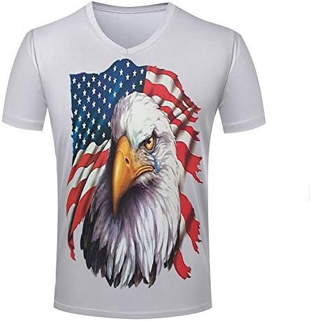 The Mountainbank fashion Shirt fashion Youth V-neck T-Shirt Eagle cool Flag Shirt
