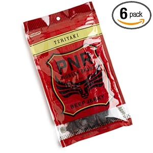 Pioneer Brand PNR Beef Jerky Teriyaki 3.5-Ounce Bags (Pack of 6)