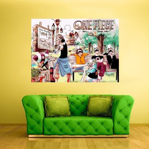 Full Color Wall Decal Mural Sticker Retro Cartoon Style Comics One Piece Poster Anime Manga Fantasy Naruto Art Paintings (Col98)
