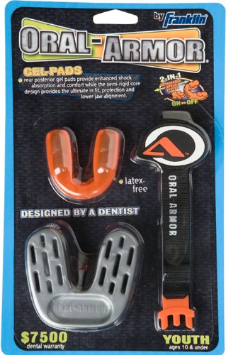 Franklin Sports Youth Oral-Armor Gel Mouthguard with Strapping System
