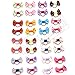 blyyasgi® 20 Pieces/pack Kids Pet Doggy Pup's Hair Head Flower Rubber Band Hair Bows for Small Puppy