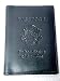 Blue Leather USA Embossed Passport Holder Cover