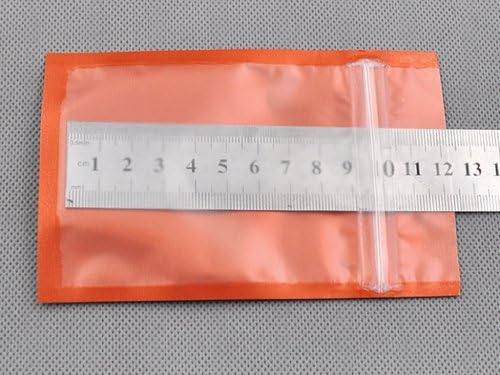 100 PCS Orange Metallic Foil Zip Lock Bags 8.5cm x 13cm 3.3" x 5" With Hang Hole