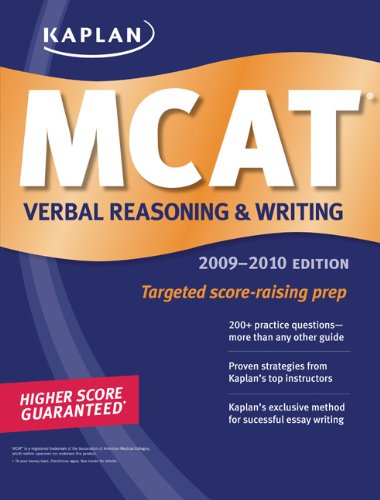 Kaplan MCAT Verbal Reasoning & Writing 2009-2010