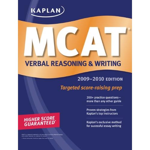 Kaplan MCAT Verbal Reasoning & Writing 2009-2010