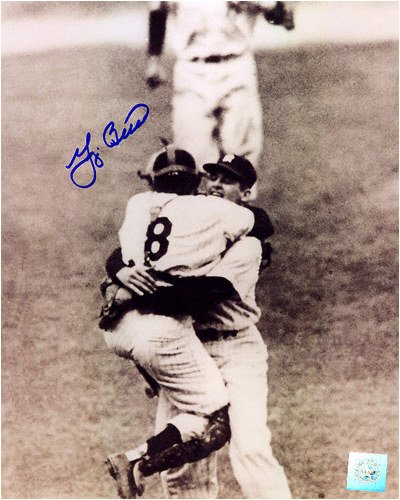 Yogi Berra New York Yankees -with Larsen: Perfect Game- 16x20 Autographed Photograph