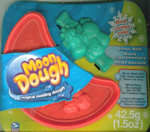 Spin Master Moon Dough Dark Red with Bonus Reindeer Mold 1.5oz
