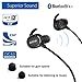 Wireless Headset Stoon Lightweight Sweatproof Sports Headphones V4.1 Best Noise Cancelling Earbuds with Mic Hands-free Bluetooth Eaebuds In Ear Dual Battery Calls for iPhone Samsung iPad (Black)