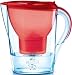 Brita- 101973- Carafe Marella rouge -1,4l d'eau filtrée- Technologie de filtration Maxtra