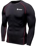 (テスラ)TESLA オールシーズンラウンドネック スポーツシャツ [UVカット・吸汗速乾] コンプレッションウェア パワーストレッチ アンダーウェア【ランニング・サイクリング・トレニング・サッカー・スキー・スノーボード・サーフィン・ ゴルフウェア】R11-BKRZ-M