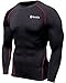 Tesla TM-R11-BKRZ_Large Men's Long Sleeve T-Shirt Baselayer Cool Dry Compression Top R11