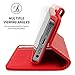 iPhone 5 / 5s Case, Snugg - Red Leather iPhone 5/5s Flip Case Premium Wallet Phone Cover with Card Slots for Apple iPhone 5 / 5s
