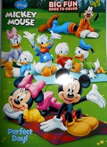 Amazon.com: Disney Mickey Mouse Coloring Book - "Perfect Day!" Big Fun ...