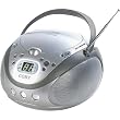 Coby CX-CD241 Portable CD Player with AM/FM Radio, Silver