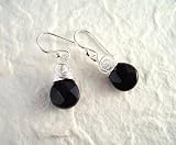 Briolette Crystal Drop Coil and Spiral Wrapped Sterling Silver Earrings, Black 51OVkQe3YgL. SL160 Briolette Crystal Drop Coil and Spiral Wrapped Sterling Silver Earrings, Black