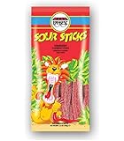 Paskesz Strawberry Flavored Sour Sticks 3.5 Oz. (Pack of 6)