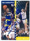 Chris Mullin & Tim Hardaway Autographed/Hand Signed Basketball Card (Golden State Warriors) 1992 Upp