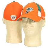 Miami Dolphins Side Panel Slouch Style Fitted hat (Orange) -Small/Medium
