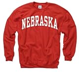 Nebraska Cornhuskers Red Arch Crewneck Sweatshirt
