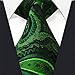 Shlax&Wing Long Size Mens Necktie Paisley Dark Green Silk Tie Wedding New Design ¡­