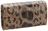 Carlos Falchi Box Clutch Shiny Anaconda Clutch