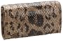 Carlos Falchi Box Clutch Shiny Anaconda Clutch
