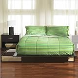 South Shore Back Bay Queen Wood Platform Storage Bed 4 Piece Bedroom Set in ....