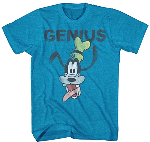 Disney Goofy Genius Mens Turquoise Heather T-shirt XL